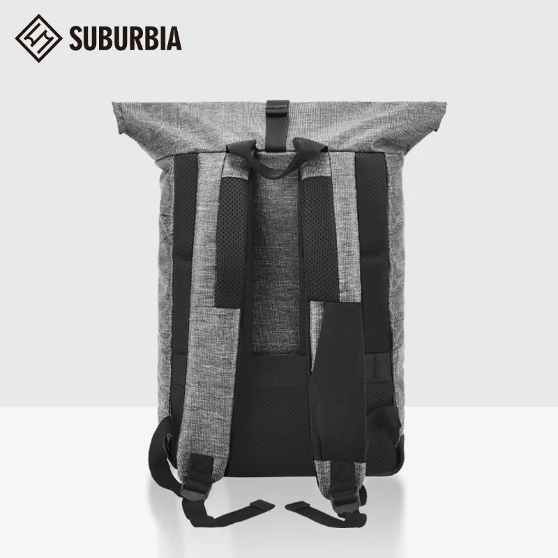 SUBURBIA Polyester Backpack Large Size Unisex Gray-4