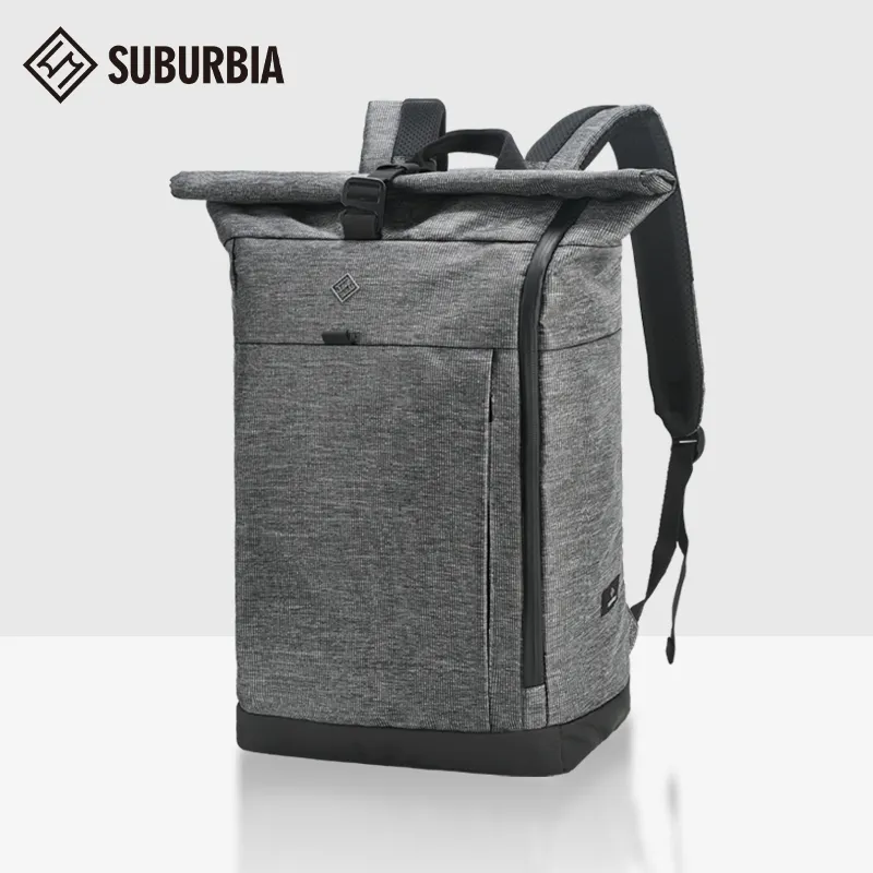 SUBURBIA Polyester Backpack Large Size Unisex Gray-3