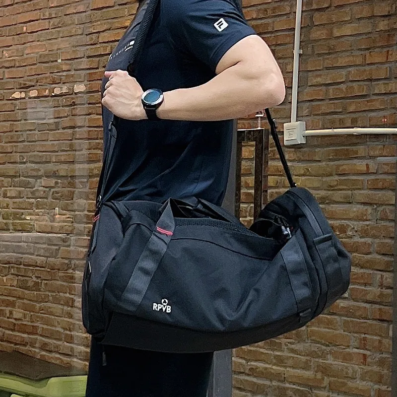 SUBURBIA Polyester Gym Bag Large Size Unisex Black-5
