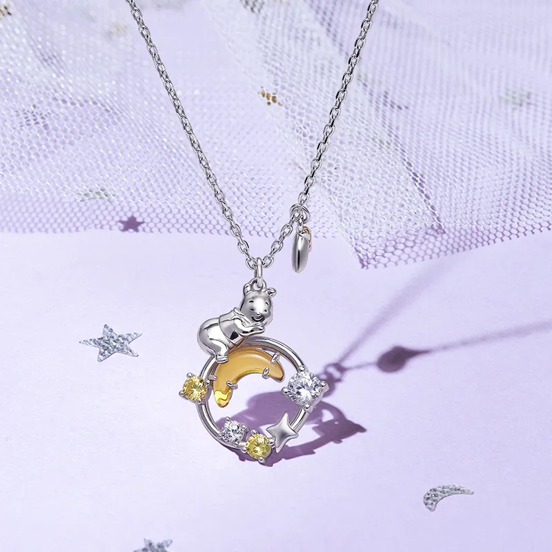 Disney Princess S925 Silver Necklaces Women's-2