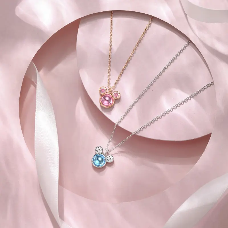 Disney Magic Colors Series S925 Silver Necklaces Women's-44