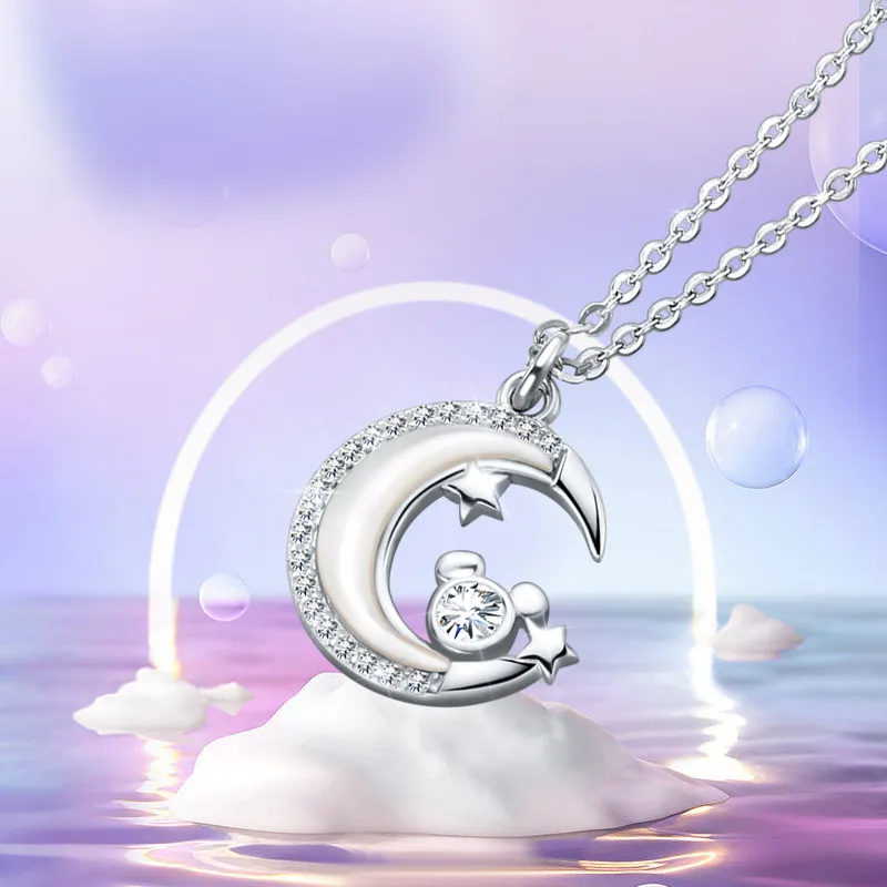 Disney Magic Colors Series S925 Silver Necklaces Women's-4