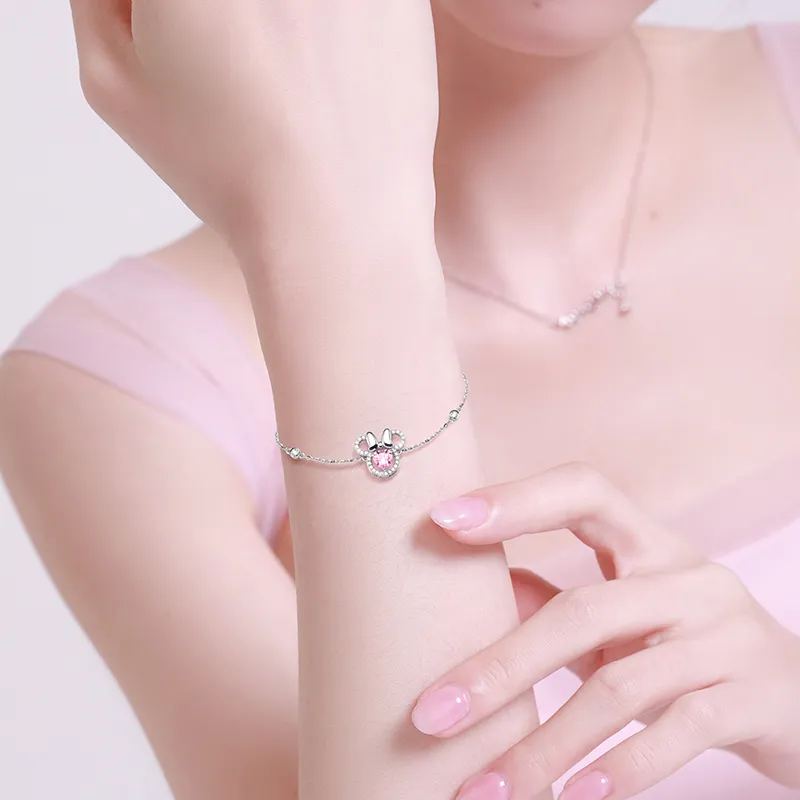 Disney Minnie Series S925 Silver Bracelets Women's-35