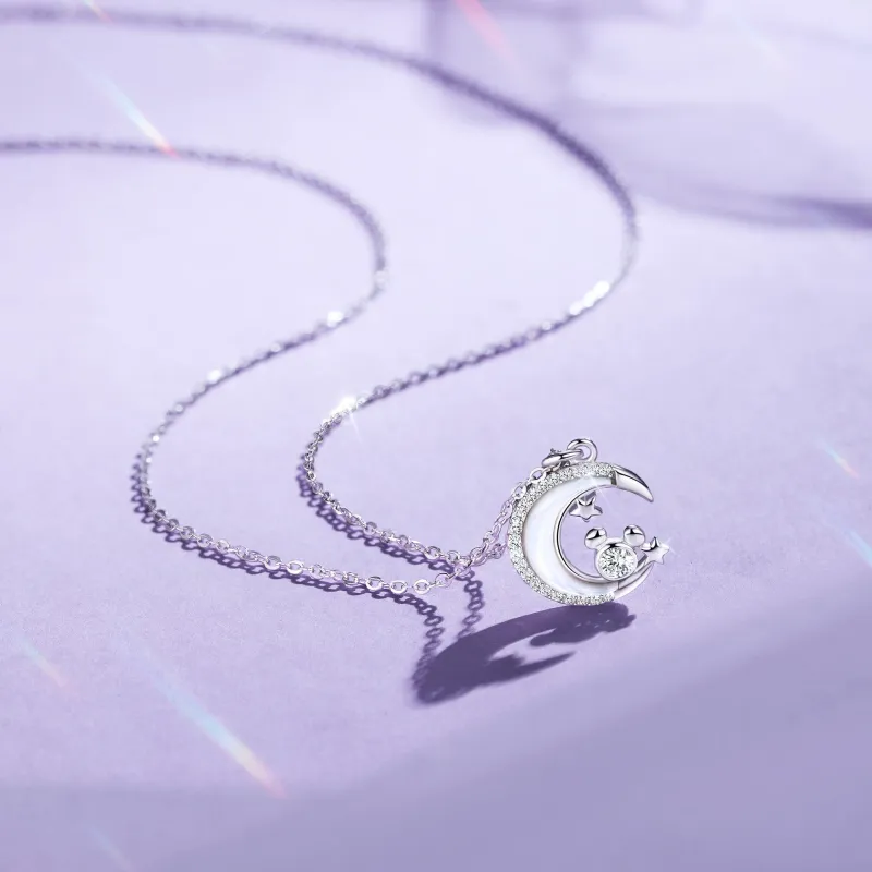 Disney Magic Colors Series S925 Silver Necklaces Women's-2