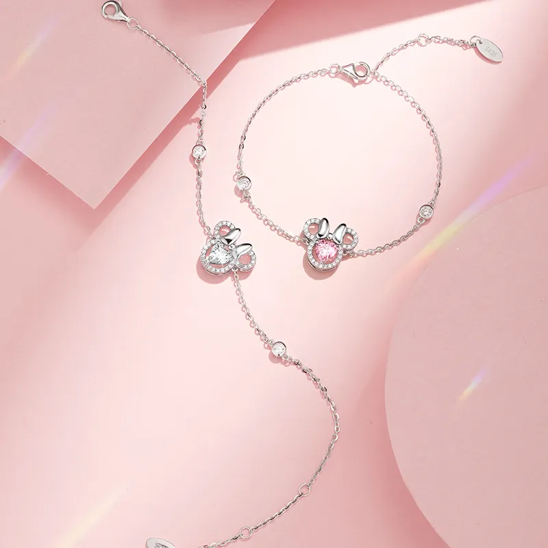 Disney Minnie Series S925 Silver Bracelets Women's-5