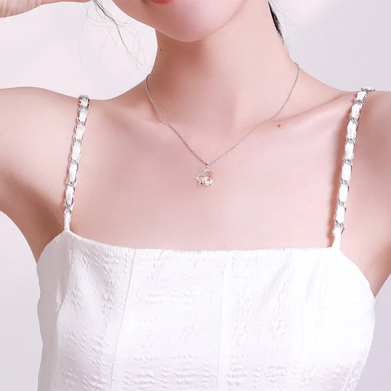 Disney Princess S925 Silver Necklaces Women's-6