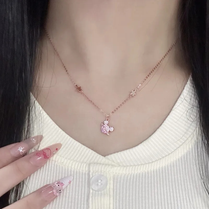 Disney Magic Colors Series S925 Silver Necklaces Women's-53