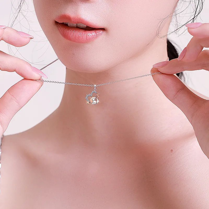 Disney Princess S925 Silver Necklaces Women's-28