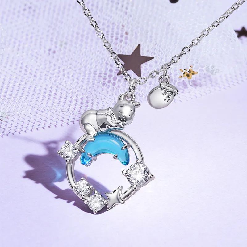 Disney Princess S925 Silver Necklaces Women's-13
