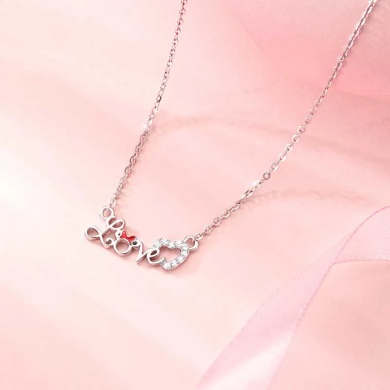 Disney Minnie Series 925 Sterling Silver Necklaces Women's-4