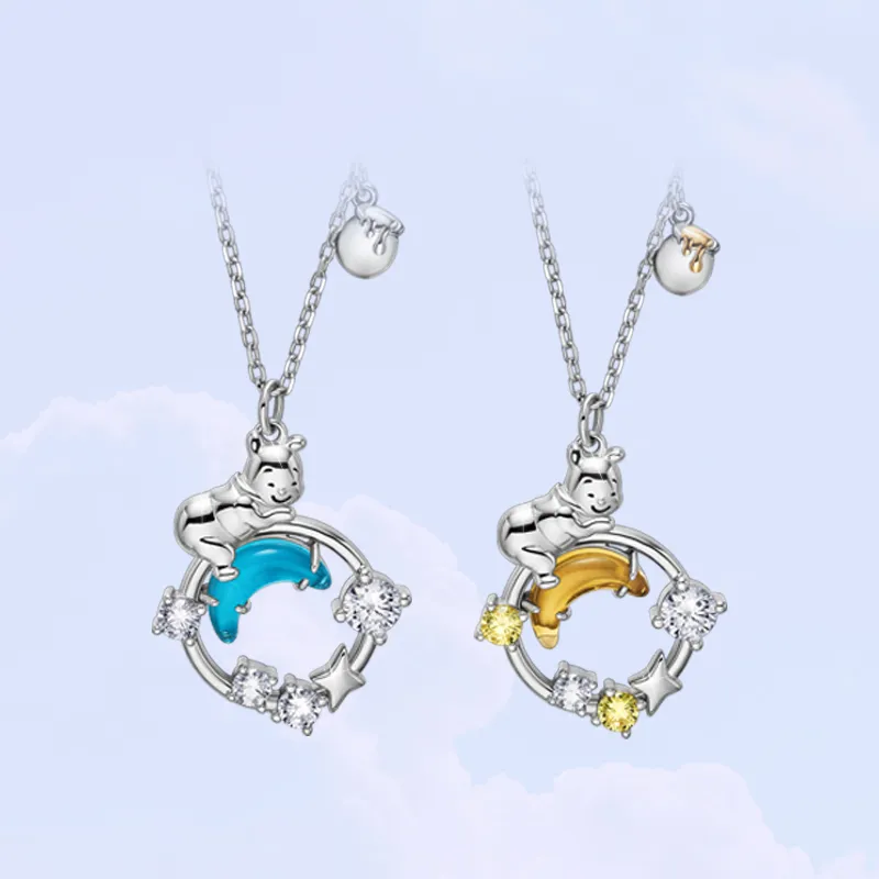 Disney Princess S925 Silver Necklaces Women's-16