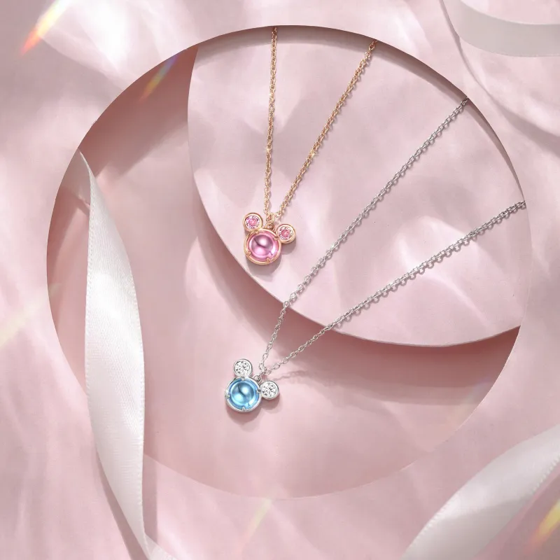 Disney Magic Colors Series S925 Silver Necklaces Women's-20