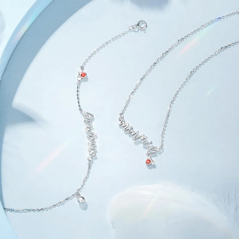 Disney Minnie Series 925 Sterling Silver Necklaces Women's-39