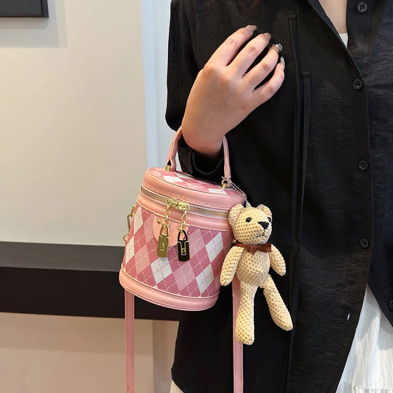 Fitchell PU Handbag, Shoulder Bag Regular Women's Pink/Ecru/Khaki/Black-1