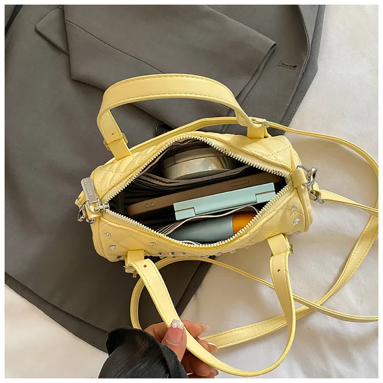 Fitchell PU Handbag Women's Yellow/Black/Pink/White-5