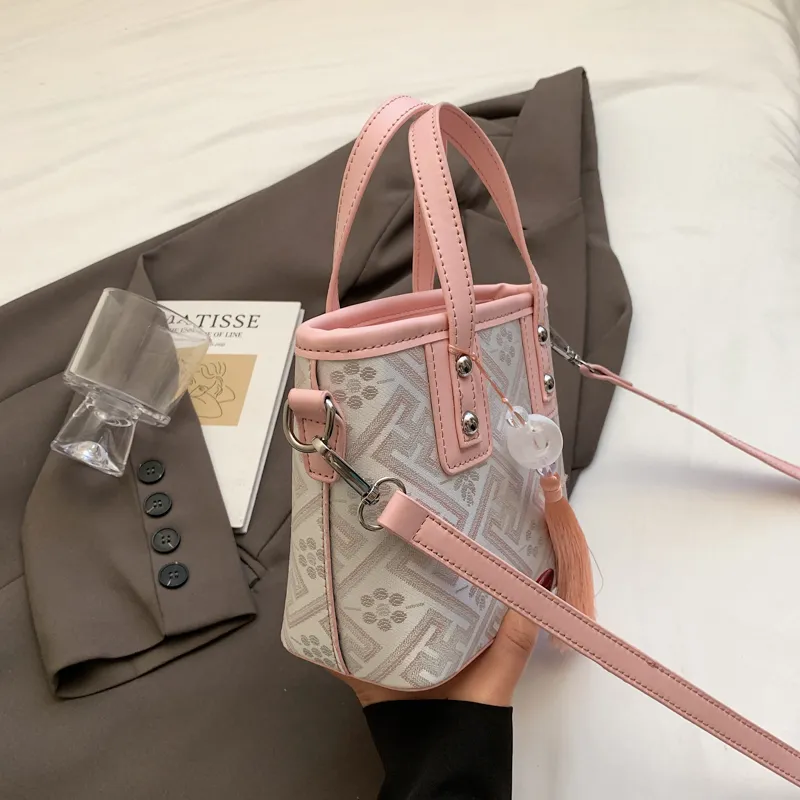 Fitchell PU Handbag Women's Pink/Purple/Gray/Ecru/Black-1