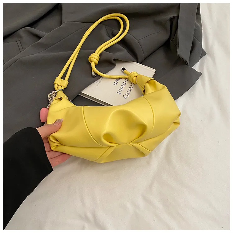 Fitchell PU Shoulder Bag Women's Yellow/Pink/Silver/Black/Blue/White-3