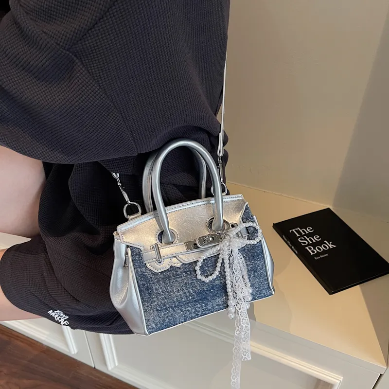 Fitchell PU Handbag Women's Sky Blue/Royal Blue/Denim Blue/Black-8