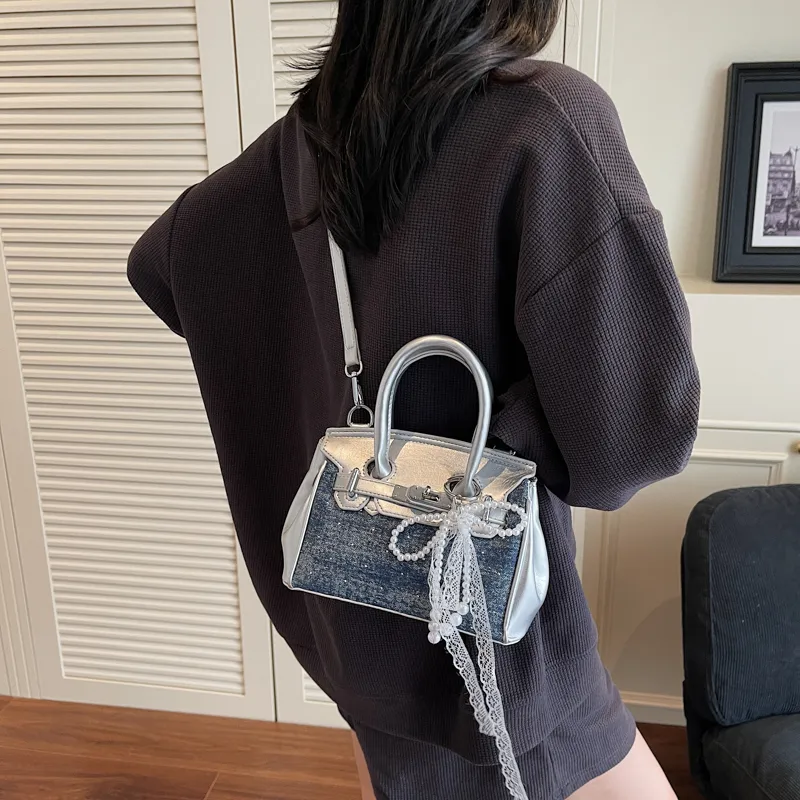 Fitchell PU Handbag Women's Sky Blue/Royal Blue/Denim Blue/Black-13