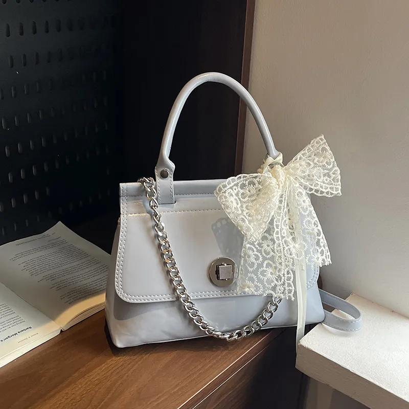 Fitchell PU One Shoulder Handbag Regular Women's White/Blue/Pink/Purple/Black-8
