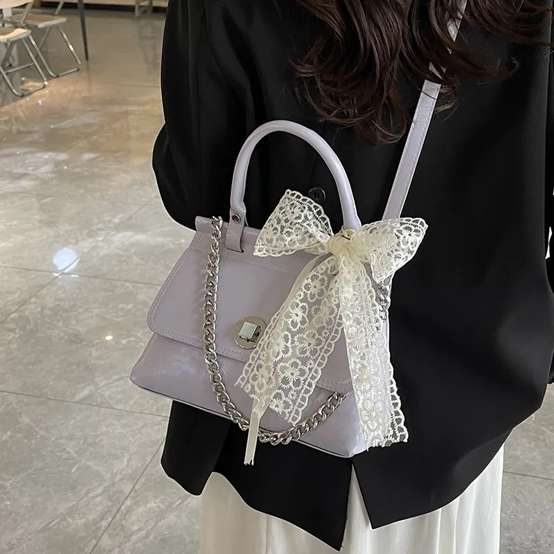 Fitchell PU One Shoulder Handbag Regular Women's White/Blue/Pink/Purple/Black-20
