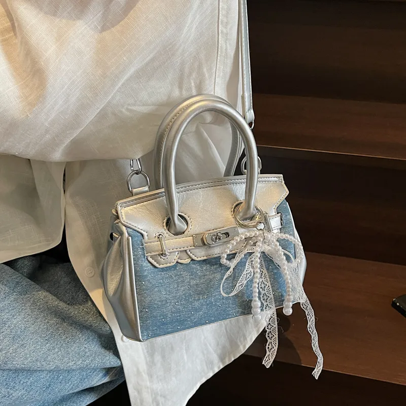 Fitchell PU Handbag Women's Sky Blue/Royal Blue/Denim Blue/Black-1