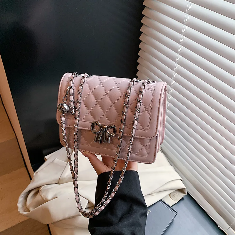 Fitchell PU Shoulder Bag, Crossbody Bag Women's Black/Silver/Pink/White-15