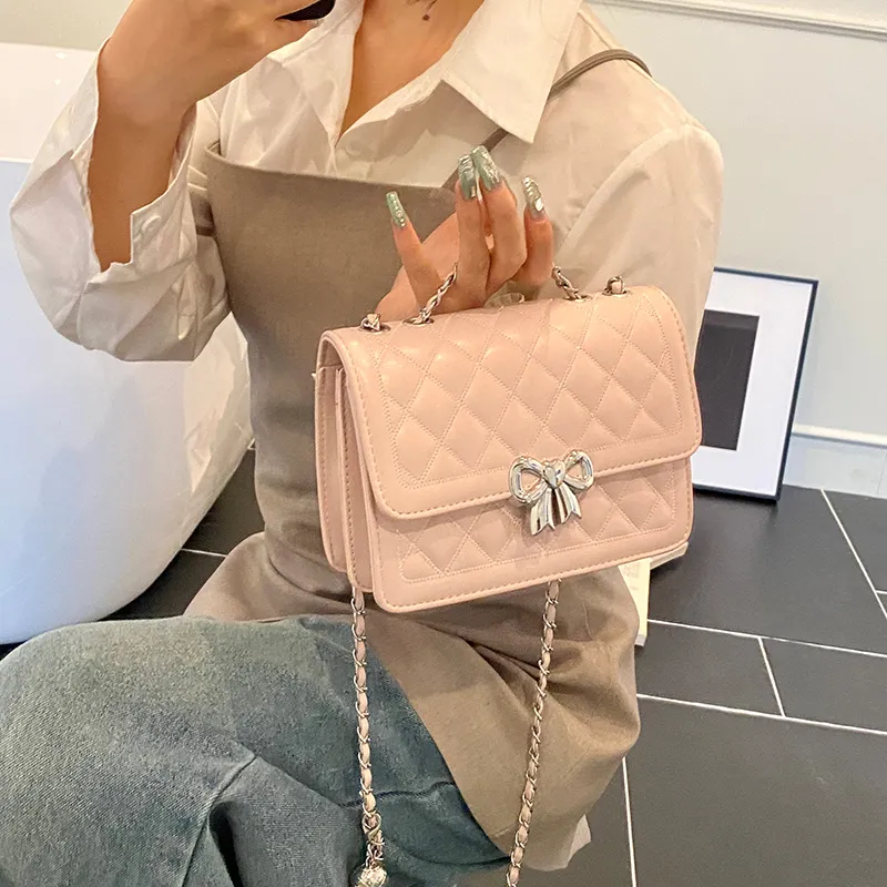 Fitchell PU Shoulder Bag, Crossbody Bag Women's Black/Silver/Pink/White-14