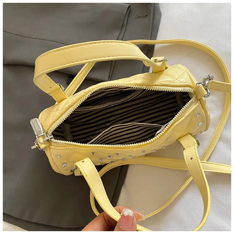 Fitchell PU Handbag Women's Yellow/Black/Pink/White-4