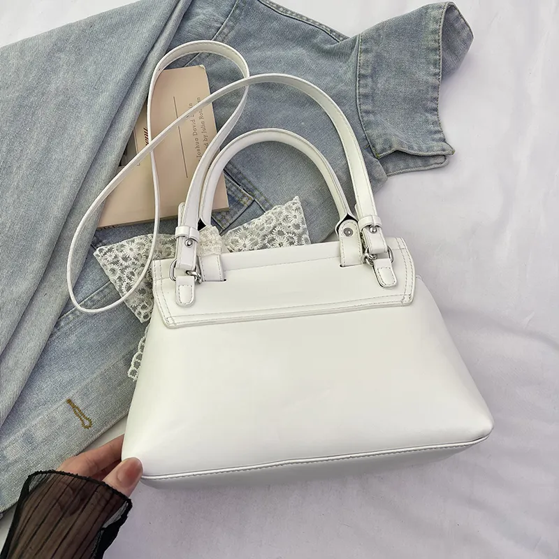 Fitchell PU One Shoulder Handbag Regular Women's White/Blue/Pink/Purple/Black-3