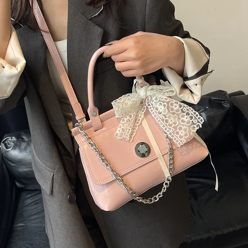 Fitchell PU One Shoulder Handbag Regular Women's White/Blue/Pink/Purple/Black-15