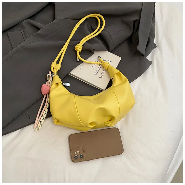 Fitchell PU Shoulder Bag Women's Yellow/Pink/Silver/Black/Blue/White-4