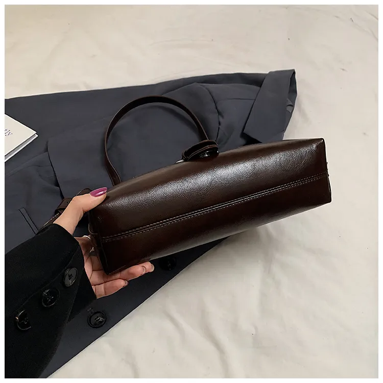 Fitchell PU Vintage Unconventional Design Crossbody Bag Shoulder Bag Regular Women's Coffee/Brown/Burgundy/Black-2