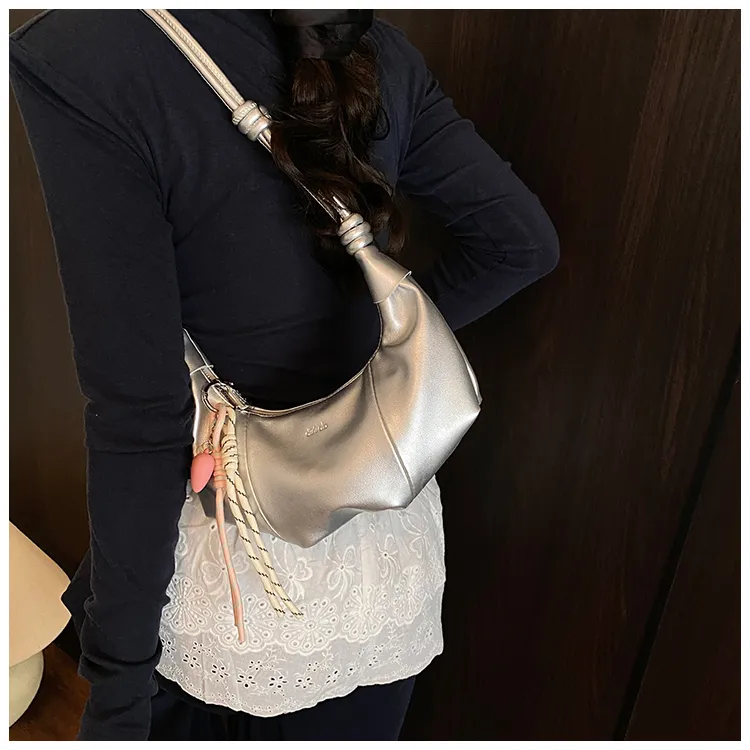 Fitchell PU Shoulder Bag Women's Yellow/Pink/Silver/Black/Blue/White-13