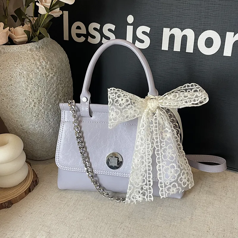 Fitchell PU One Shoulder Handbag Regular Women's White/Blue/Pink/Purple/Black-21