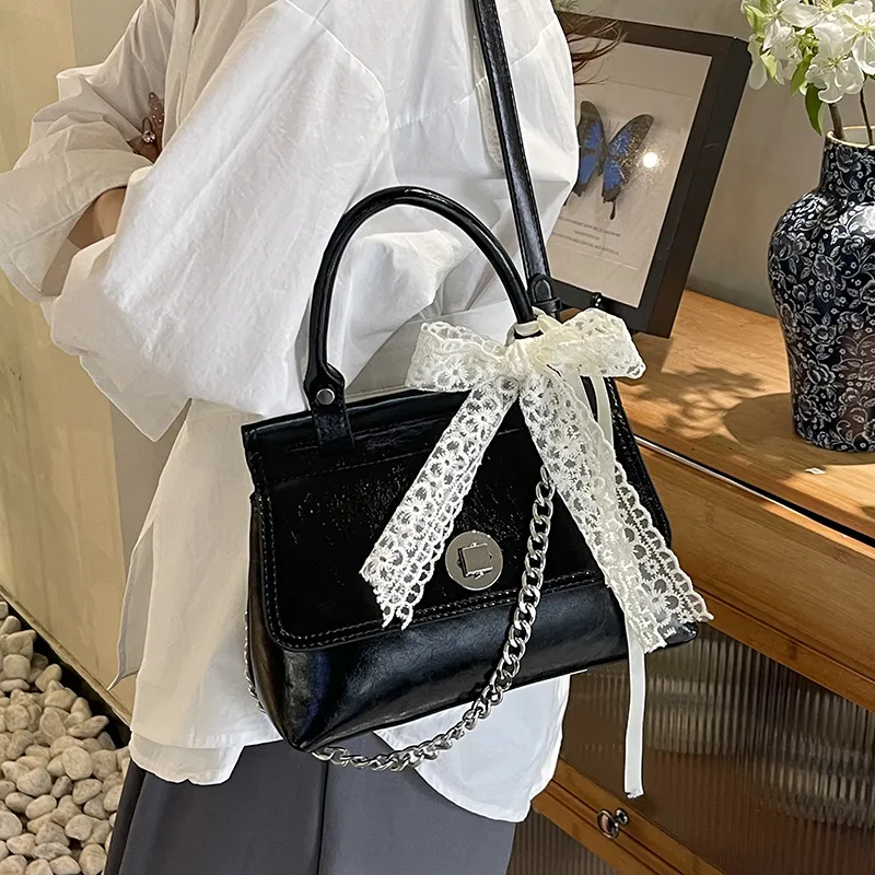 Fitchell PU One Shoulder Handbag Regular Women's White/Blue/Pink/Purple/Black-25