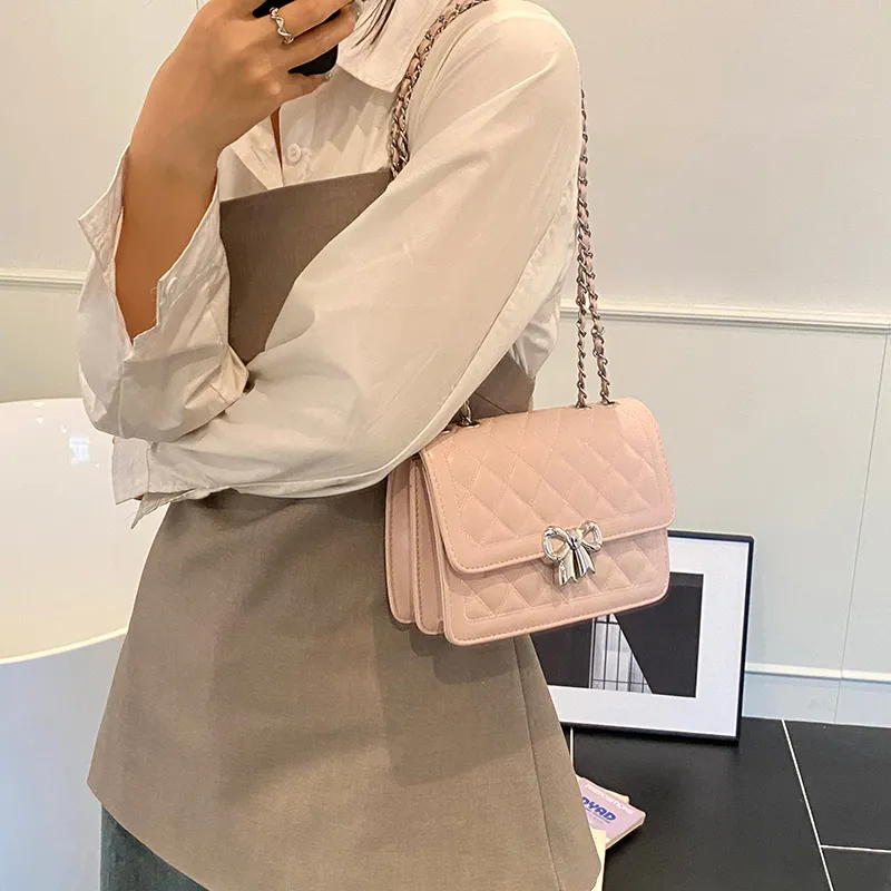 Fitchell PU Shoulder Bag, Crossbody Bag Women's Black/Silver/Pink/White-13