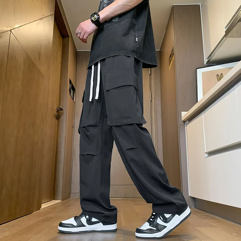 ELNHEN Cargo Pants Unisex Black-4