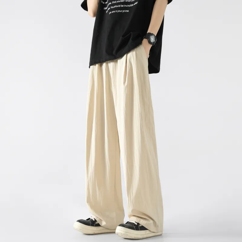 ELNHEN Casual Pants Unisex Pink-16