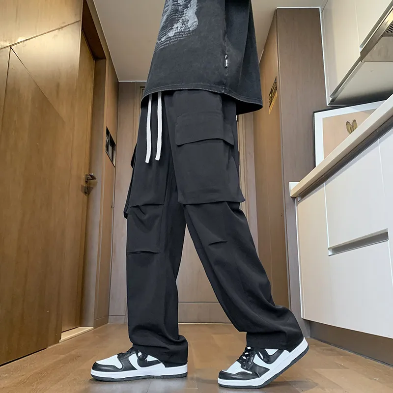 ELNHEN Cargo Pants Unisex Black-6