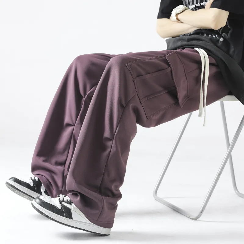 ELNHEN Cargo Pants Unisex Purple-9