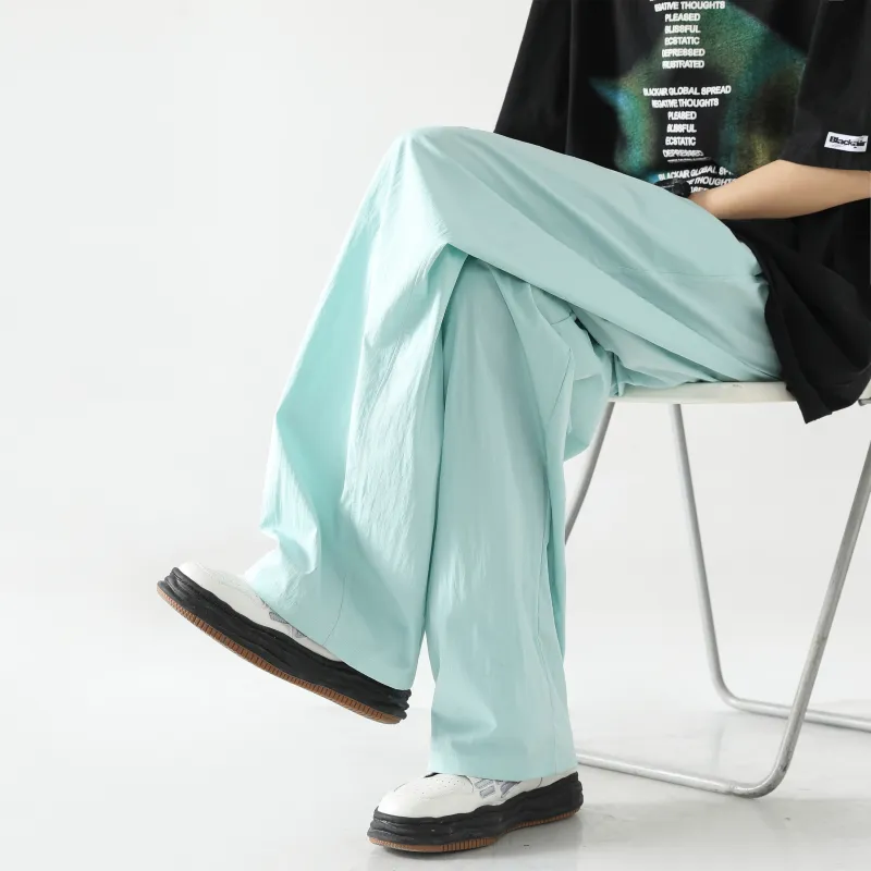 ELNHEN Casual Pants Unisex Pink-13