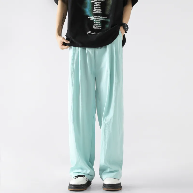 ELNHEN Casual Pants Unisex Pink-11