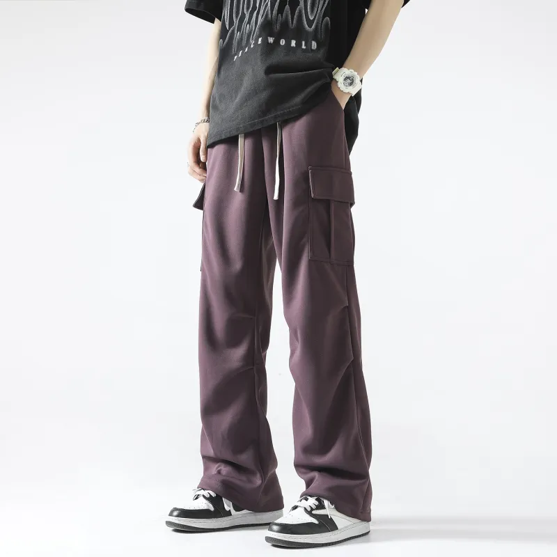 ELNHEN Cargo Pants Unisex Purple-4