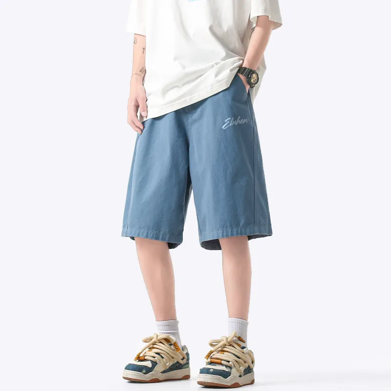ELNHEN Denim Shorts Unisex Pink-16