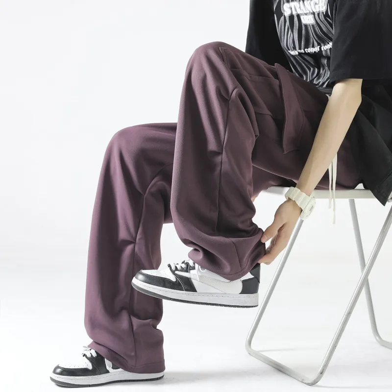 ELNHEN Cargo Pants Unisex Purple-10
