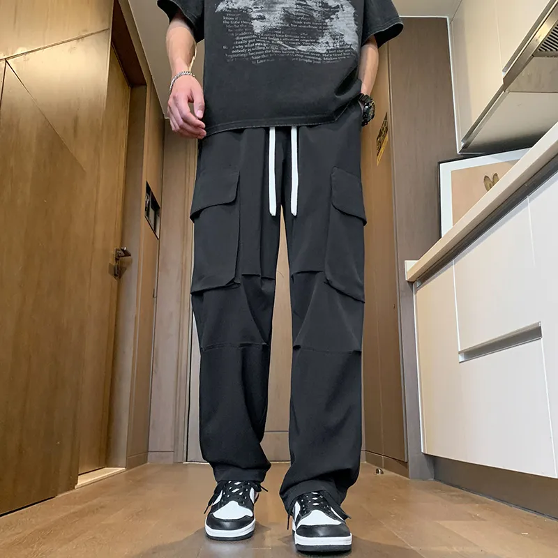 ELNHEN Cargo Pants Unisex Black-2