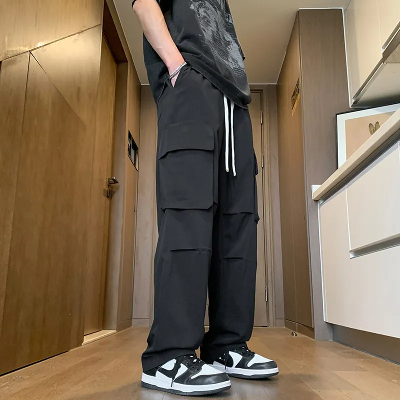 ELNHEN Cargo Pants Unisex Black-5