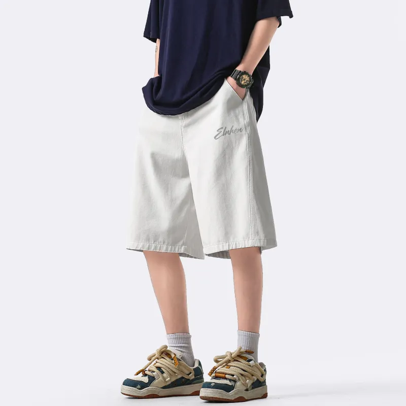 ELNHEN Denim Shorts Unisex Pink-29