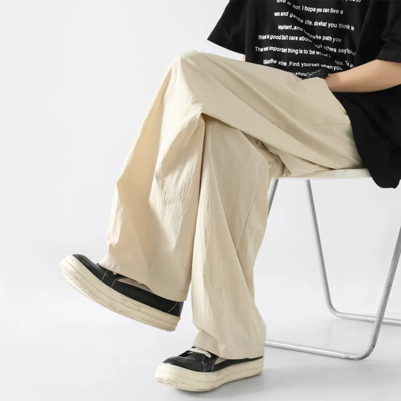 ELNHEN Casual Pants Unisex Pink-19